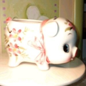 Vintage Relpo piggy bank and planter 5606